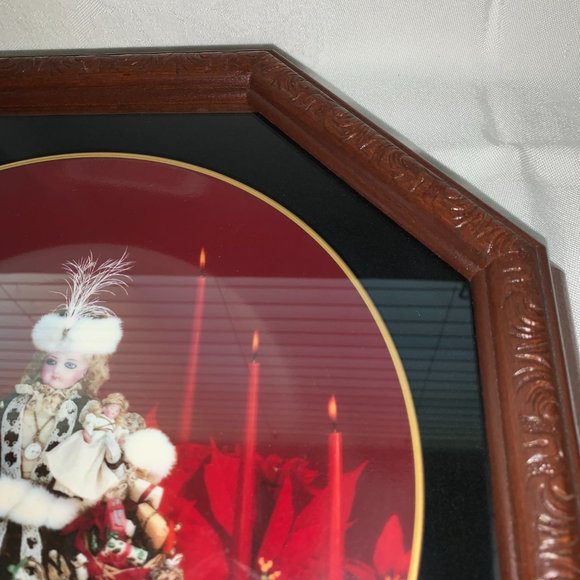 VTG Gorham Christmas Lady Doll Holiday Plate in Wood-Like Display with Box & COA - Picture 10 of 12